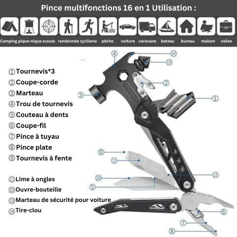 Marteau à Griffes Multifonction 14 en 1 -🔥 40% Reduction 🔥  (offre limitée ! 5 en stock ⚠️)
